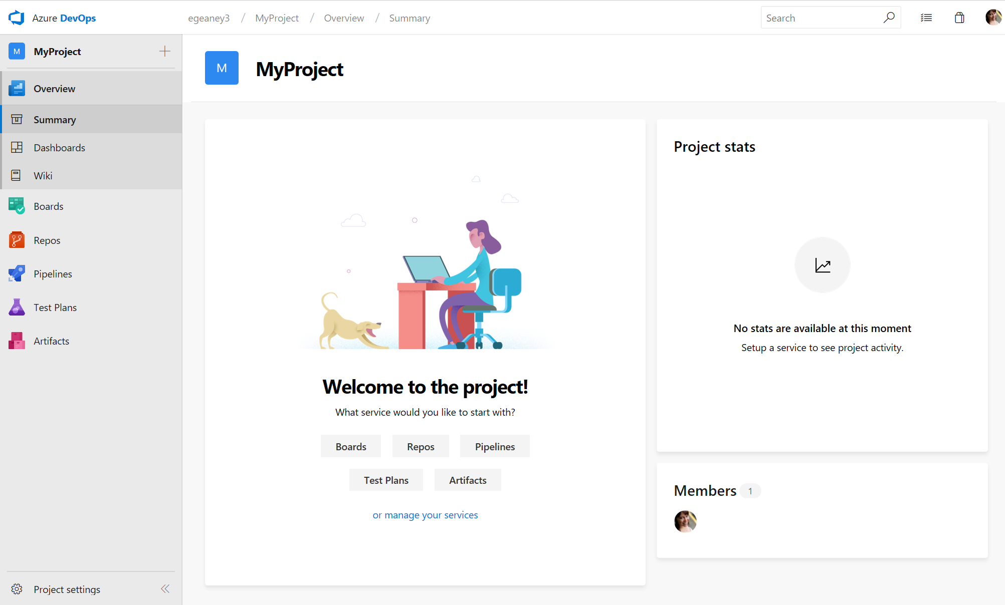 screenshot of Azure DevOps Server